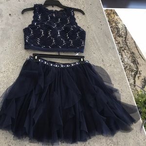 two piece short bevy dress